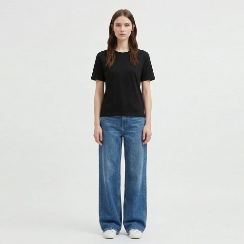 샵앤 국산 여성 라운드넥 와플 면스판 반팔 티셔츠 DAI-WSH-21148