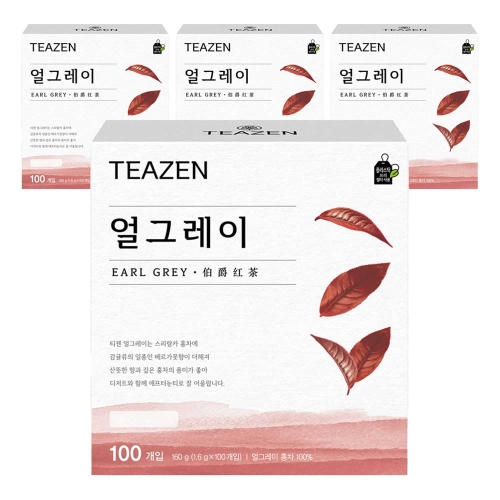 티젠 얼그레이 홍차 100티백 (4개)_이미지