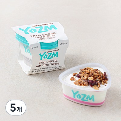 요즘 플레인 그릭요거트 with 카카오 그래놀라 120g (5개)_이미지