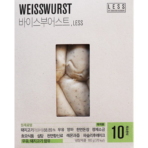 에쓰푸드 존쿡 델리미트 바이스부어스트 LESS 180g (1개)