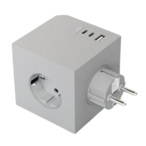 3구 USB C타입 콘센트형 고용량 큐브 멀티탭