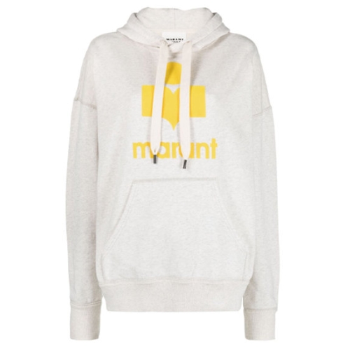 이자벨마랑 에뚜왈 만셀 로고 후드 스웨트셔츠 SW0001FA A1M07E (ECYE, 에크루옐로우)