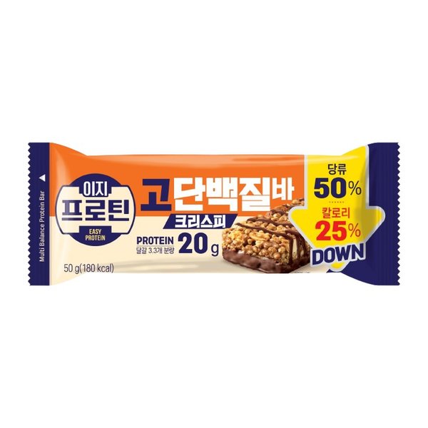 롯데제과 이지프로틴 고단백질바 크리스피 50g (30개)