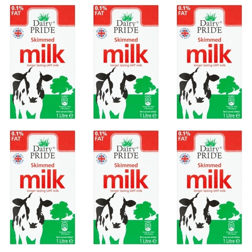  수입멸균우유 영국 Skimmed Milk 1L [6개]