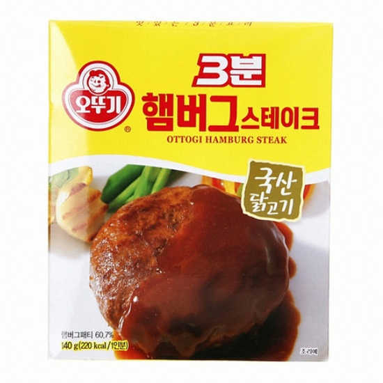 오뚜기 3분 햄버그 스테이크 140g (12개)_이미지