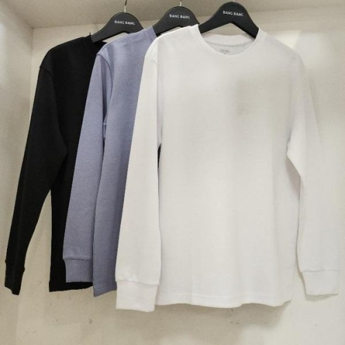 뱅뱅 HC15 봄 남성 빅시아즈 베이직 무지 소매보리 라운드 티셔츠 ,11 S45726518