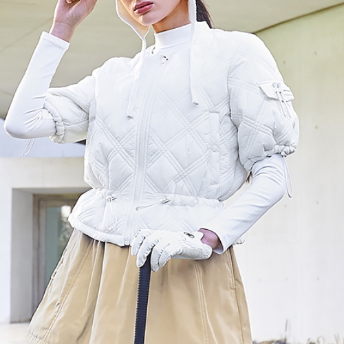 젝시믹스 퀼팅 스트링 반팔 점퍼 XGFPJ01J3_이미지