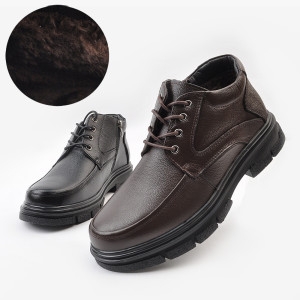 바네토 WN미소끈 소가죽 남성 방한화 겨울부츠 따뜻한 보아털 캐주얼화 겨울신발 남자부츠 털신발 앵클부츠