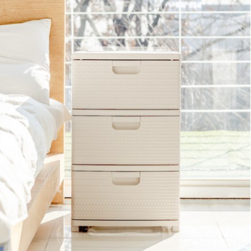 에버원 아임홈리빙 라탄 플라스틱 서랍장 3단