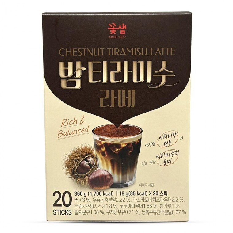 꽃샘식품 밤 티라미수 라떼 20개입