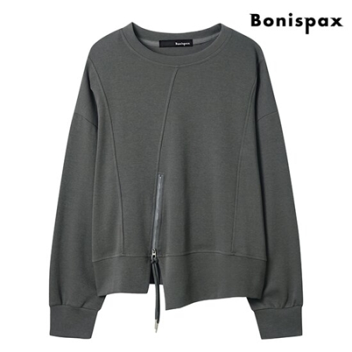 보니스팍스 여성 지퍼 심플 티셔츠 XO4LW007L0_이미지