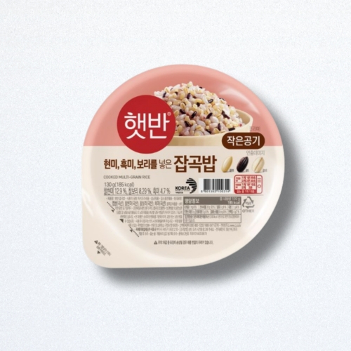CJ제일제당 햇반 현미 흑미 보리를 넣은 잡곡밥 130g (30개)_이미지