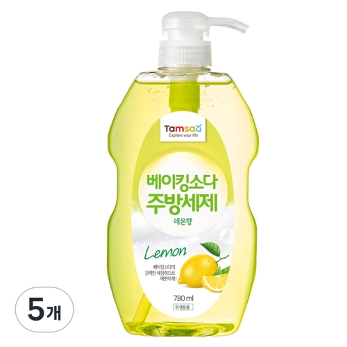 쿠팡 탐사 베이킹소다 주방세제 레몬향 780ml (5개)_이미지