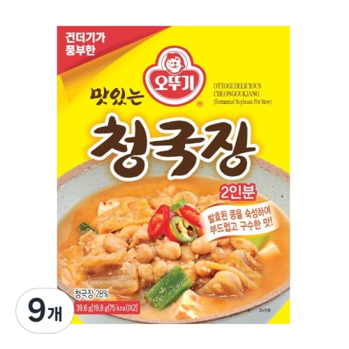 오뚜기 맛있는 청국장 39.6g (9개)_이미지