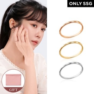 비앤비골드 14K/18K 엣지 볼륨 웨이브 컷팅 회전 실반지 SRS42109