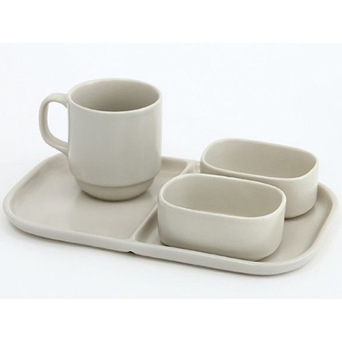 도자기 미니멀 브런치세트 4P