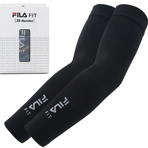 휠라 핏 3밴더 아이스 쿨토시 암슬리브 팔토시 블랙_이미지