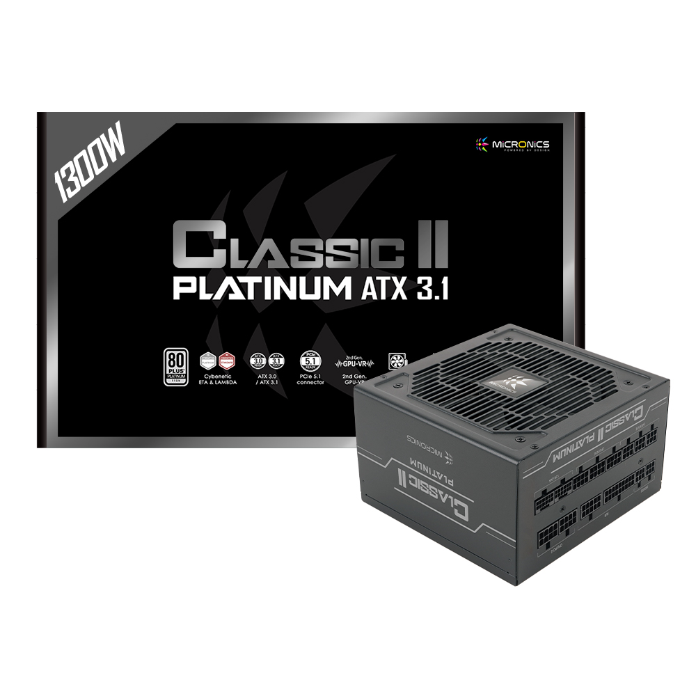 마이크로닉스 Classic II 1300W 80PLUS플래티넘 ATX3.1이미지입니다. 누르면 해당 게시물로 새창이동합니다.