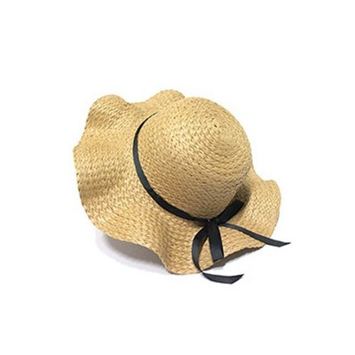 페도라 밀짚 무더위 아동비치모자 여름 우아해 아동모자 WW3B7A0E 본상품선택 베이지 1개_이미지