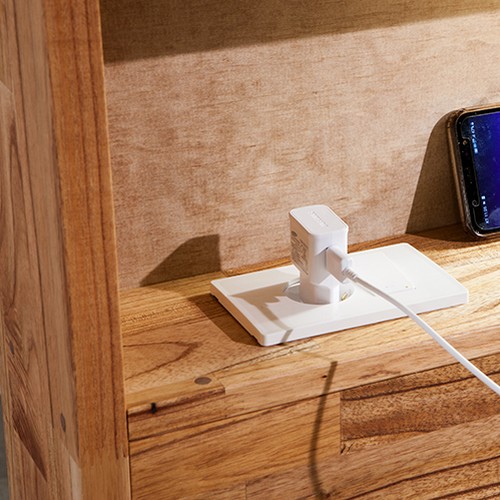 노송가구 참죽 원목 LED 흙침대 SS (전통한지흙)_이미지