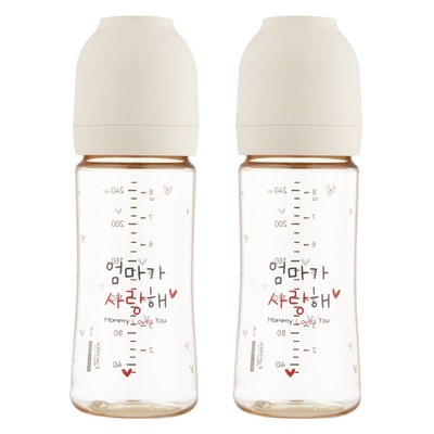 해님 낫싱 올인원 PPSU 엄마가 사랑해 젖병 250ml (노꼭지)