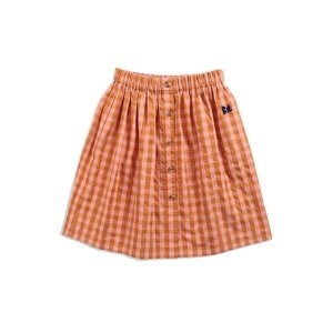 보보쇼즈 보보쇼즈 키즈 로고 체크 스커트 오렌지 122AC093 810_이미지