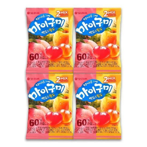 오리온 마이구미 백도 앤 황도 66g (4개)_이미지