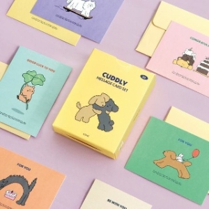 아이코닉 커들리 메세지 카드 세트