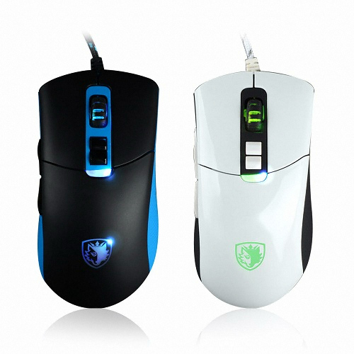 SADES SA-S16 GUNBLADE RGB 게이밍 마우스 (화이트)_이미지
