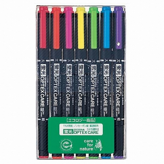 제브라 옵텍스 케어 WKCR1 형광펜 세트 (7색)_이미지