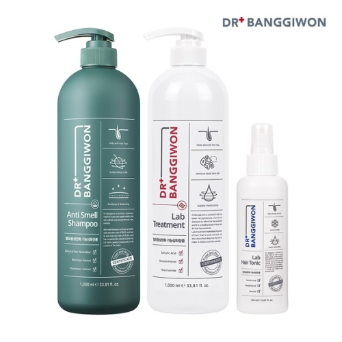 닥터방기원 안티 스멜 샴푸 1000ml+랩 트리트먼트 1000ml+랩 헤어토닉 150ml 3종세트_이미지