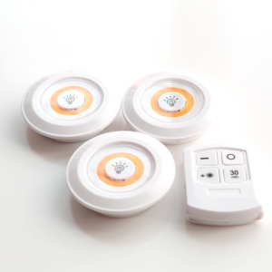 붙이는 무선 LED 퍽 롱거라이트 직부 센서