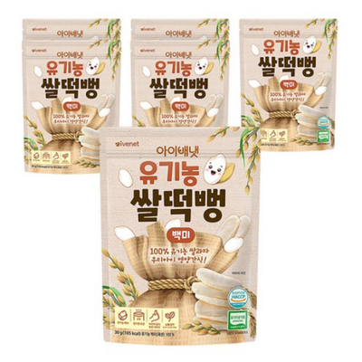 아이배냇 유기농 쌀떡뻥 백미 30g (30개)_이미지