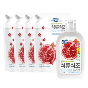 라이온코리아 참그린 석류식초 470g (450ml) + 리필 900g (860ml) (본품1개+리필4개)