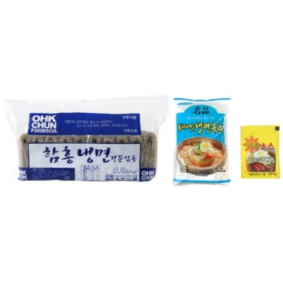 옥천식품 함흥냉면 2kg+풍원 동치미 육수 350g x 10개+겨자소스 3g x 10개 (2개)