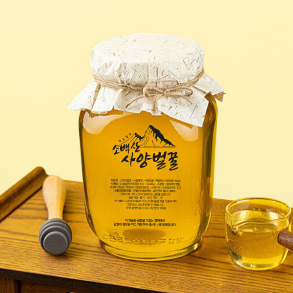 작심밀도 소백산 잡화(야생화) 사양벌꿀 2.4kg (2개)_이미지