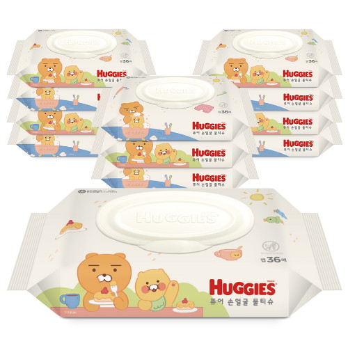 하기스 퓨어 손얼굴 물티슈 캡형 36매