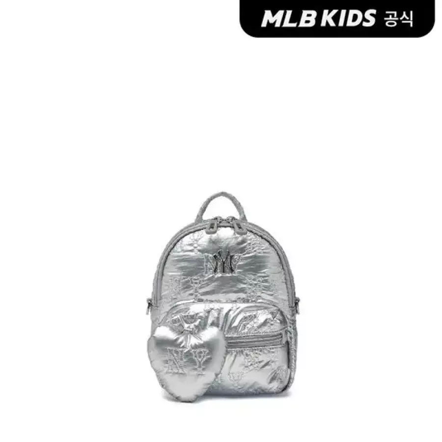 MLB키즈 26N 모노그램 퀼팅 미니 백팩 NY Silver 7ABKM076N-50SIS