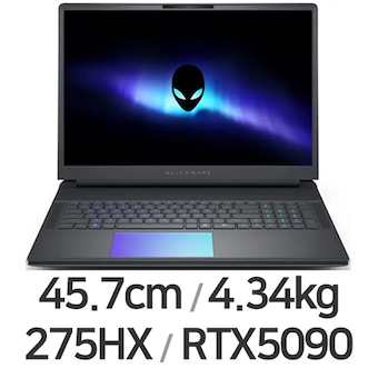 DELL <b>에일리언</b><b>웨어</b> 18 Area-51 DAA18250-WH04KR 64GB램