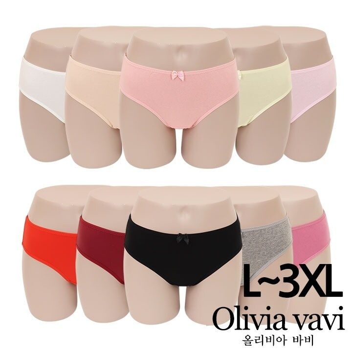 올리비아바비 컬러풀 면스판 삼각팬티1종_OPT5001