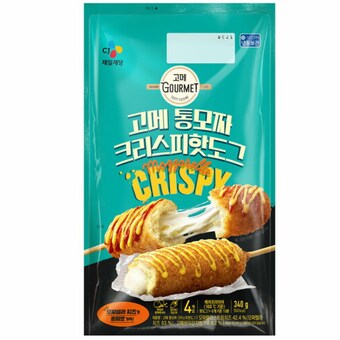 CJ제일제당 고메 통모짜 크리스피 <b>핫도그</b> 340g