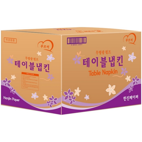 한진페이퍼 무형광 1겹 냅킨 90매 x 100밴드_이미지