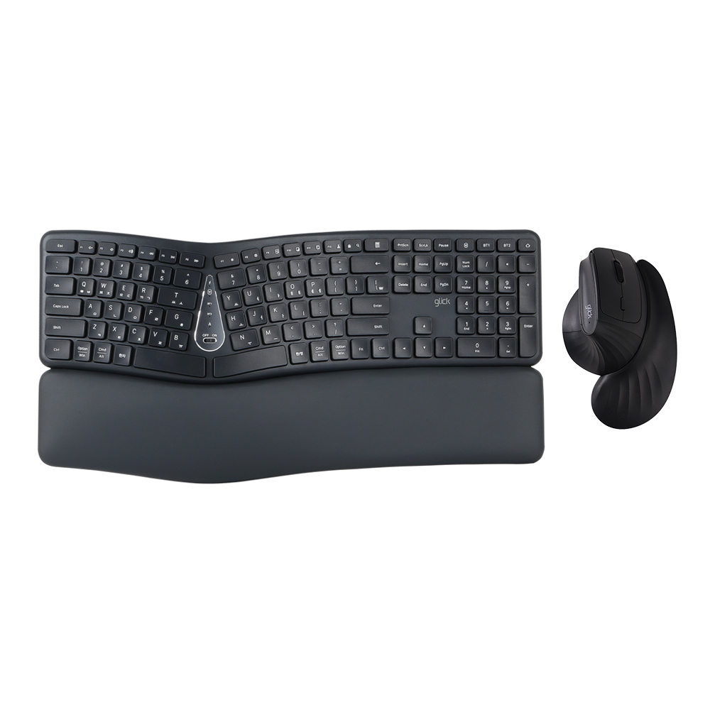 지클릭커 OFFICEPRO EMK350 무선 키보드 마우스 세트 (블랙)_이미지