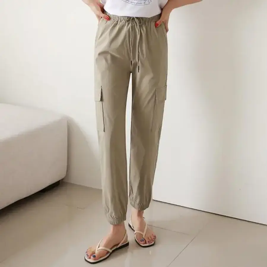 ONM 여름 카고 조거 팬츠 봄가을 여성 여자 9부 작업복 35140190