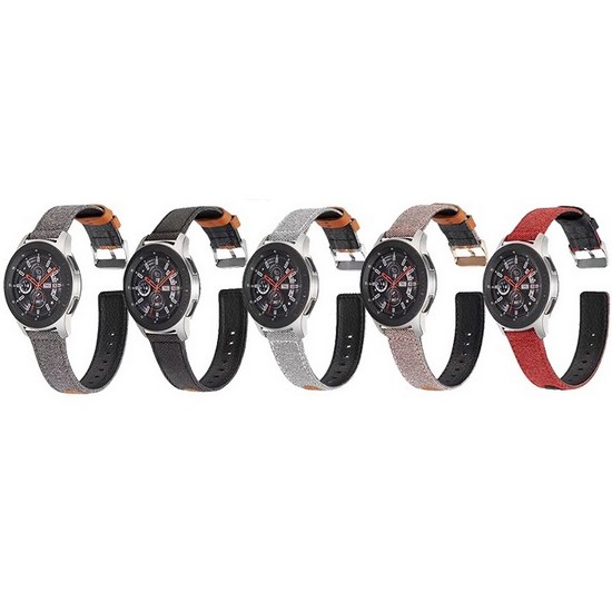 비쉐르 갤럭시워치 모직패턴 레더 밴드