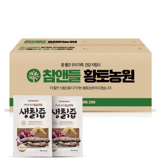 참앤들황토농원 생칡즙 100ml 100포 (1개)