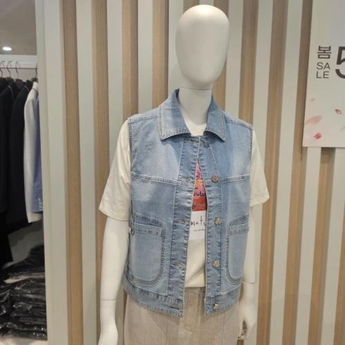 세정 올리비아로렌 HC02 데님 베스트 VVCQC4M3481