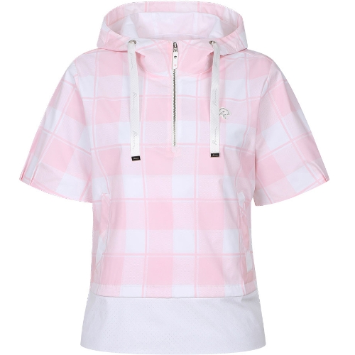 레노마 레노마골프 생활 방수 기능성 체크 후드 반팔 아노락 점퍼 RWJUM5304 (411, 핑크)