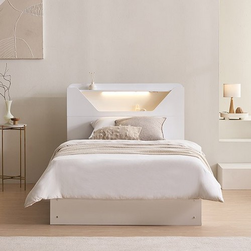 삼익가구 오버트 3단 수납 LED침대 SS (매트별도)_이미지