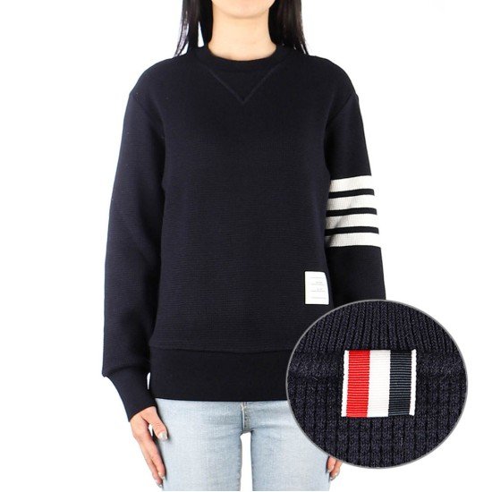 톰브라운 캐시미어 와플 4 바 니트 FJT213A J0012 (415, 네이비)